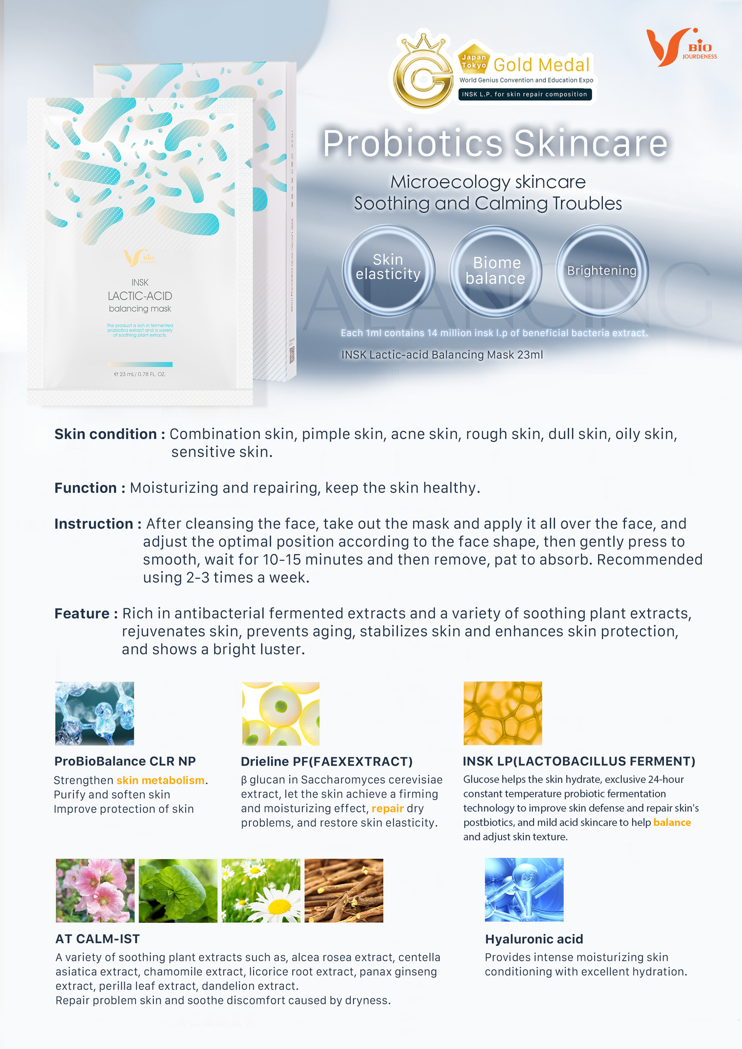 INSK LACTIC-ACID Balancing Cleansing Toner (145ml)